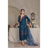 D007 CYAN BLUE - LAWNKARI 24