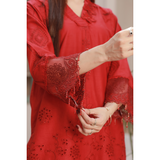 D004 - RED LAWNKARI 24"