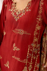 D004-E24 Rust Long Shirt with Cuelot.