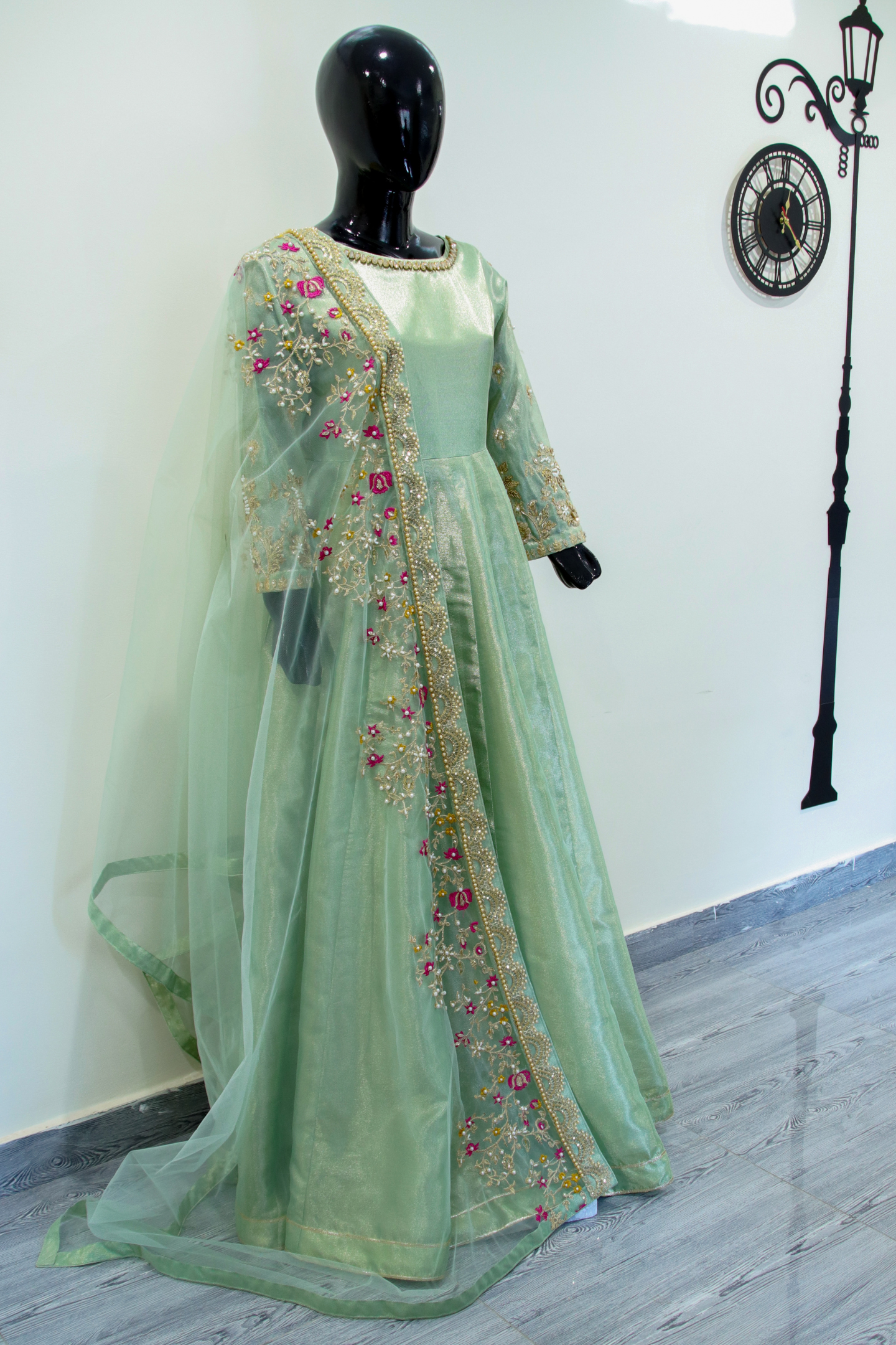 Iksha Pistachio Green Maxi by Clothere By Anam