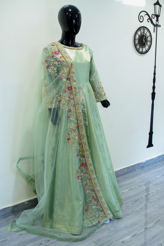 Iksha Pistachio Green Maxi by Clothere By Anam