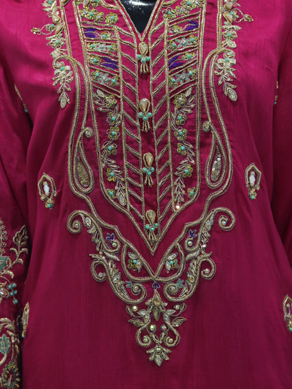 Singhar 3pcs Shocking Pink Dress From Clotherer By Anam